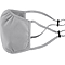 2-PLY ADJUSTABLE MASK 5PK SILVER Side Left